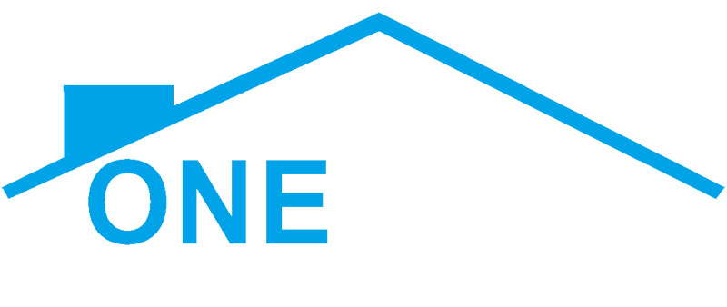 One Call Roofing & Guttering logo with white text